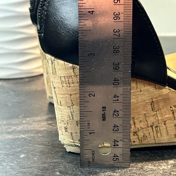 Liz Claiborne Memory Foam Octavia Womens Black Zip Up Wedge Slip On Heels Sz 8.5 - Picture 11 of 11